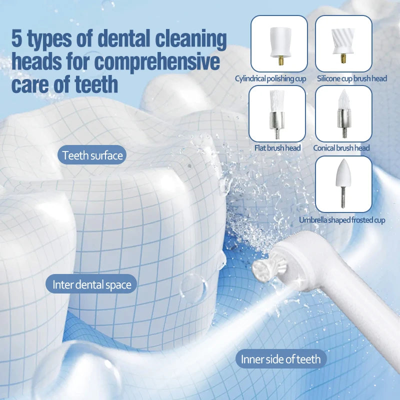 Electric Tooth Polisher Dental Care Kit Teeth Whitening Tool Portable Oral Hygiene Device