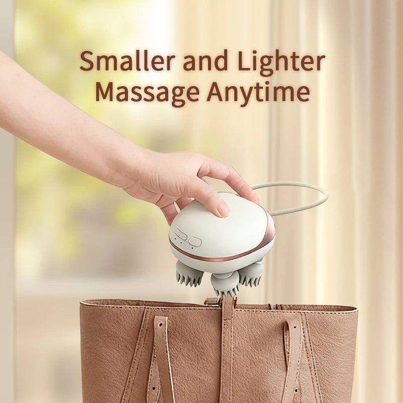 Electric Mini Scalp Head Massager EMS Head Cleaning Massager Waterproof Head Scratcher for Relaxing Scalp & Deep Cleansing