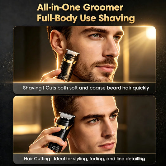 Clippers and Trimmers Set with Combs, Cordless Hair Clippers for Men, Electric Barber Clippers Set for Hair Cutting & Grooming