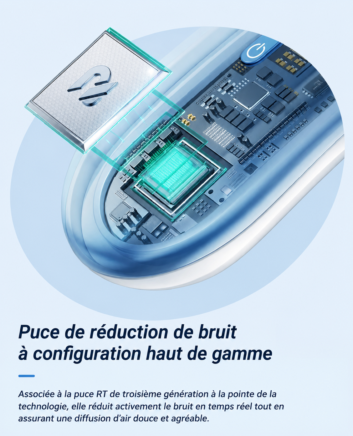 Ventilateur de Cou Rechargeable 10000mAh — Refroidissement 5 Cœurs