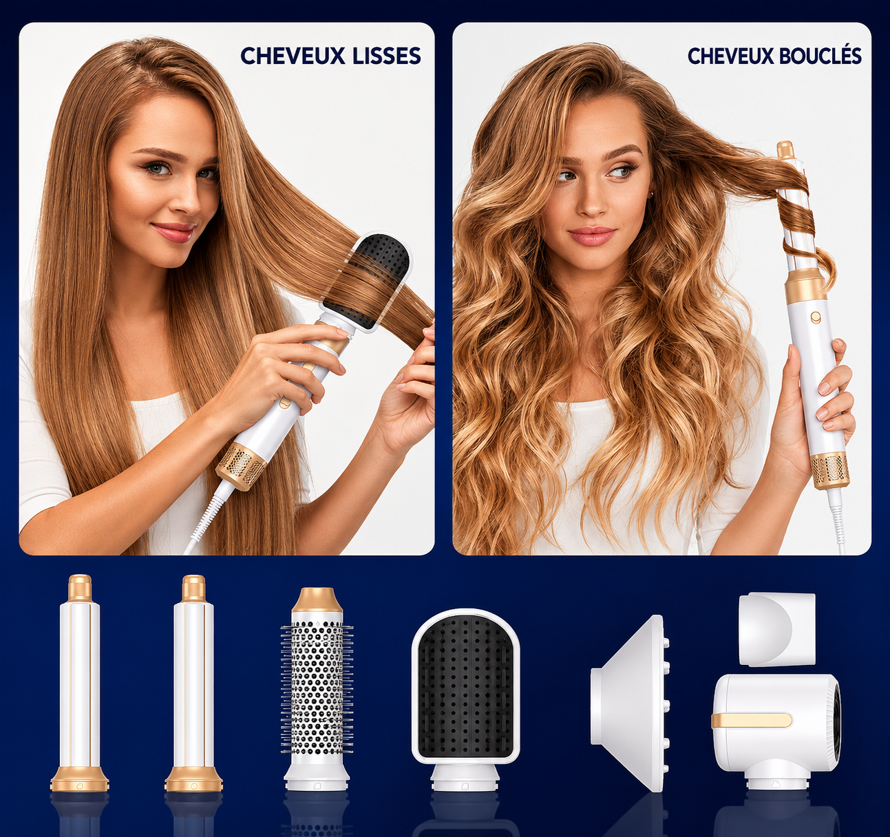 Tinsol 7-en-1 Air Styler & Sèche-Cheveux — Coiffure Professionnelle à Domicile