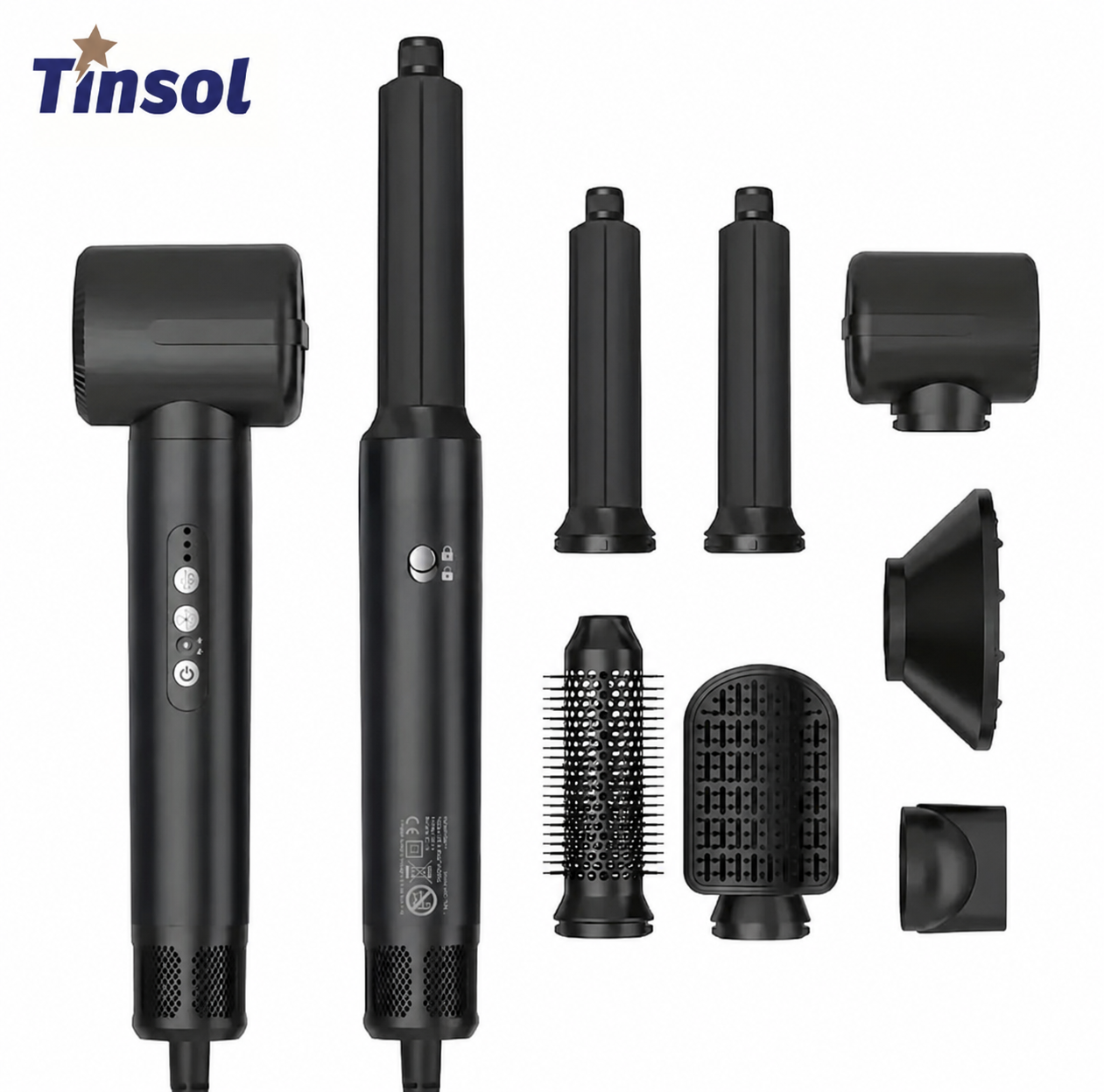 Tinsol 7-en-1 Air Styler & Sèche-Cheveux — Coiffure Professionnelle à Domicile