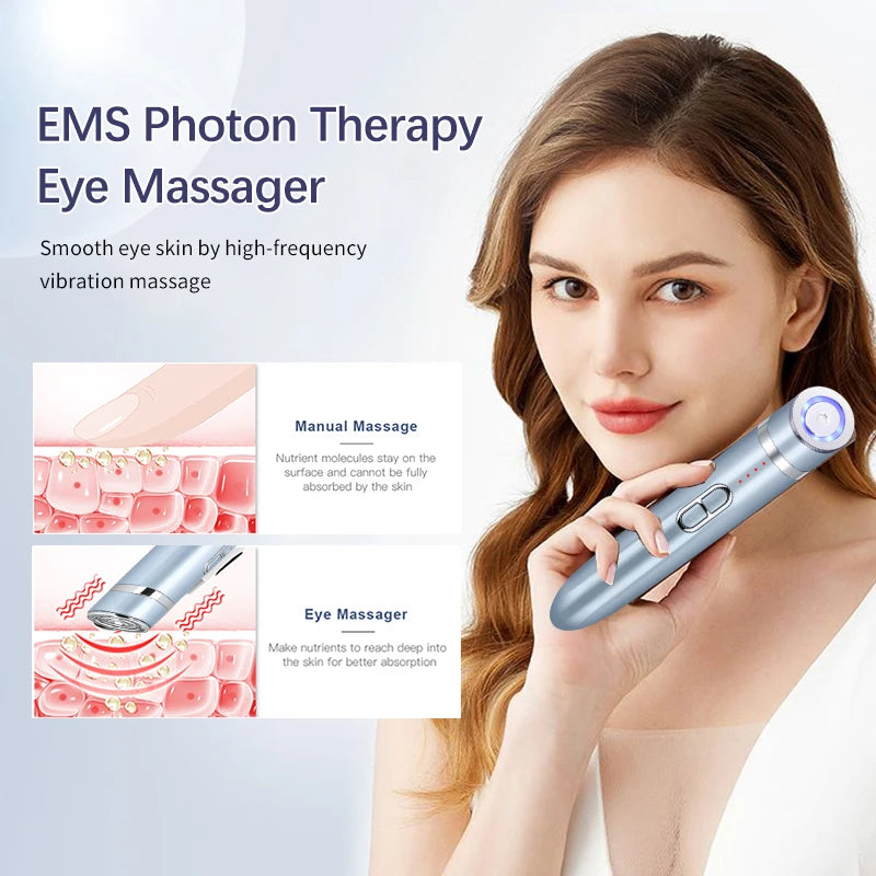 Anti-Aging Eye Beauty Massage Machine Fine Line Wrinkle Removal Vibration Facial Skincare Massager for Eye Area