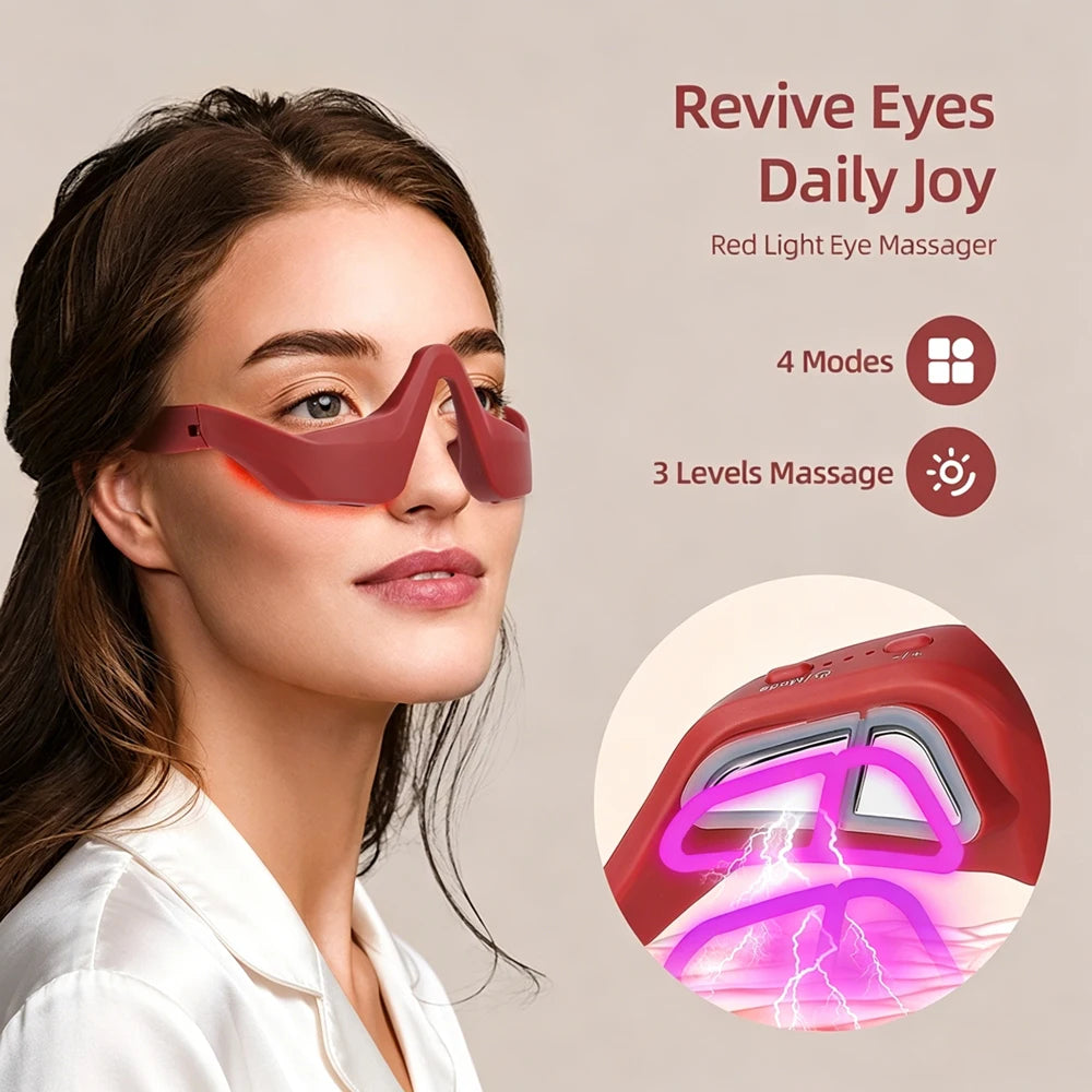 Upgrade Microcurrent Eye Massager EMS Eye Lifting Firming Beauty Device Reduce Dark Circles Eye Care Tool for Men and Women