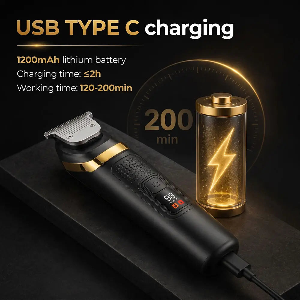 Clippers and Trimmers Set with Combs, Cordless Hair Clippers for Men, Electric Barber Clippers Set for Hair Cutting & Grooming