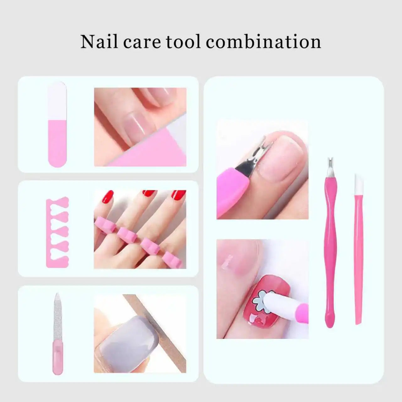 Nail Lamp Kit, Polishing Pen, Nail Care Accessory Kit, Handheld Pen Style Sanding and Polishing Blocks, Nail Tools