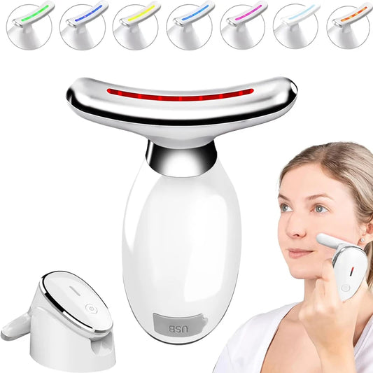 Anti Wrinkle Facial Vibrating Massager Skin Rejuvenation Device 7-Color LED Brightening Firming Eliminate Wrinkle Beauty Machine