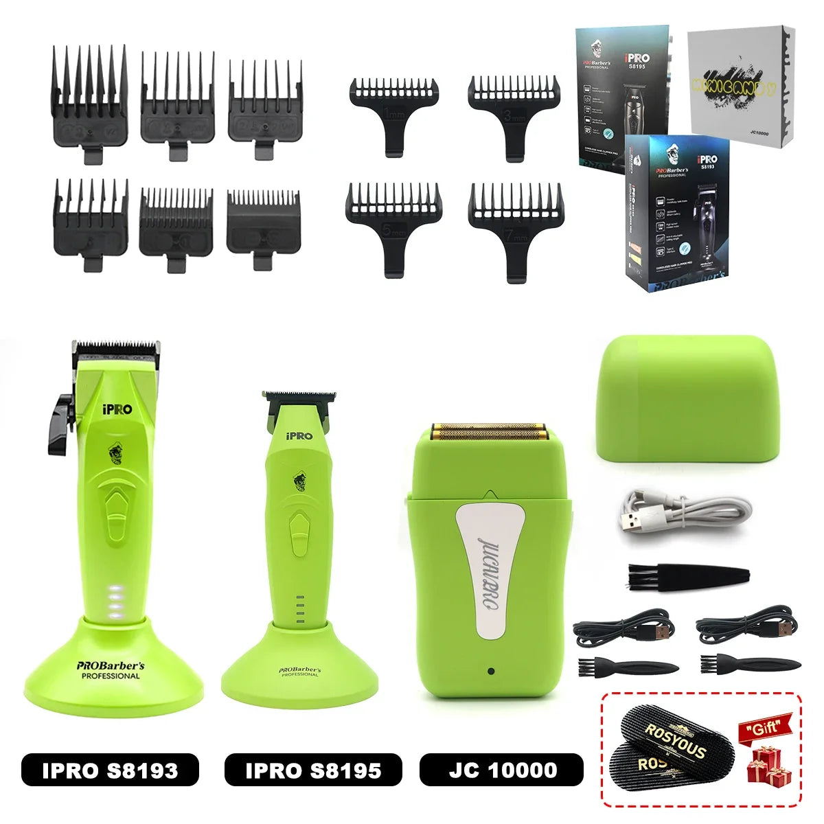 Hair Clippers Professional Kit Brushless Motor DLC Blade 10000RPM Professional Hair Cutting Machine Men's Barber Machine