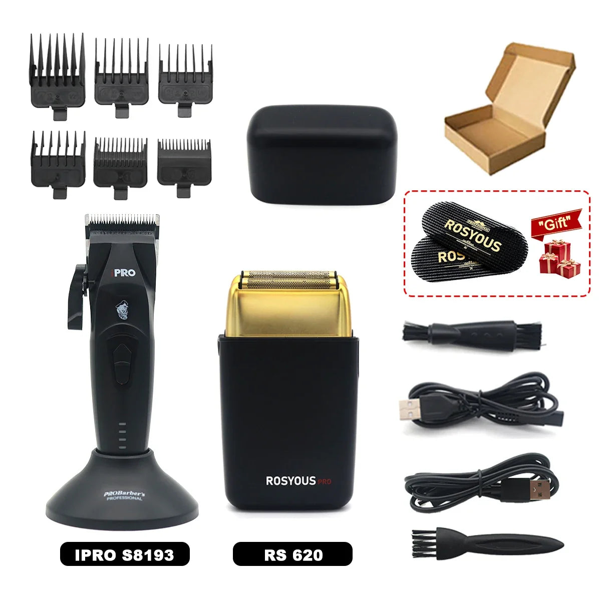 Hair Clippers Professional Kit Brushless Motor DLC Blade 10000RPM Professional Hair Cutting Machine Men's Barber Machine
