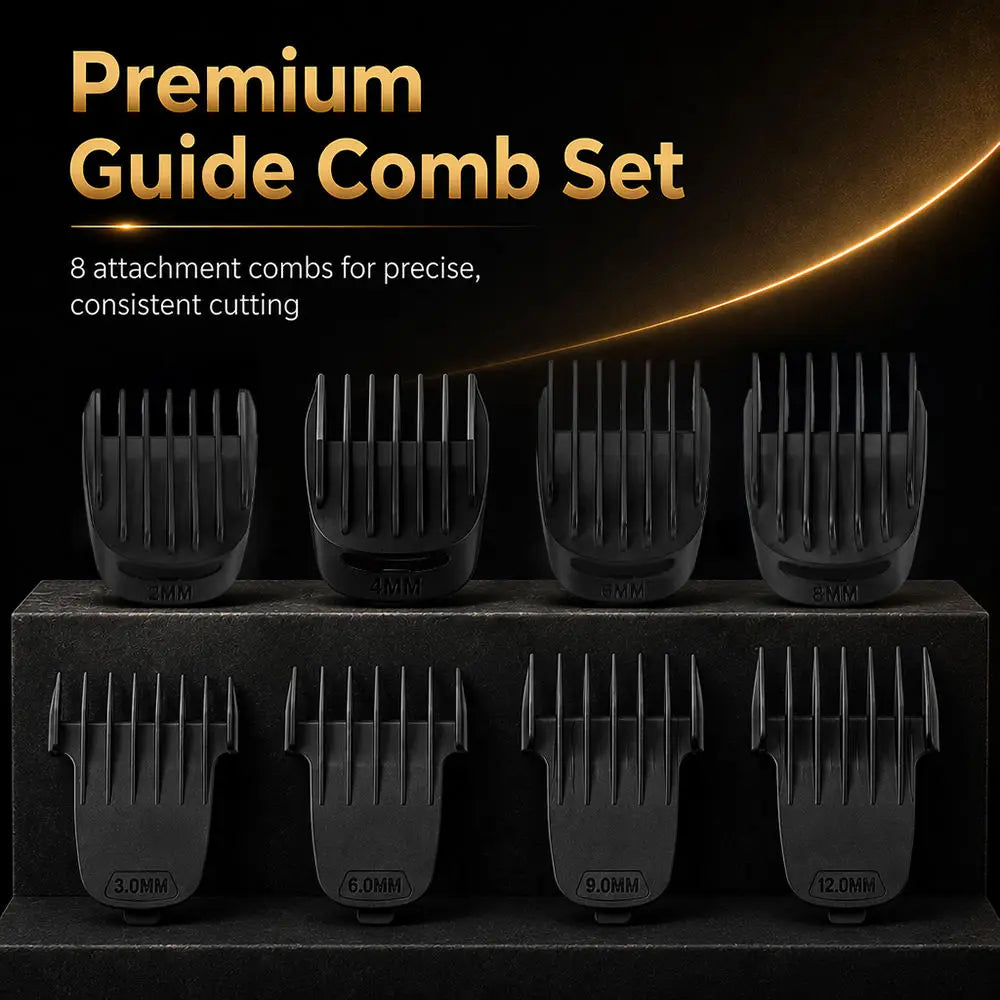 Clippers and Trimmers Set with Combs, Cordless Hair Clippers for Men, Electric Barber Clippers Set for Hair Cutting & Grooming
