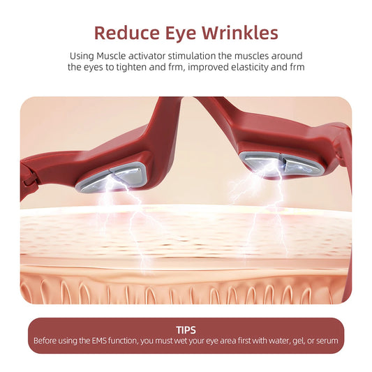 Upgrade Microcurrent Eye Massager EMS Eye Lifting Firming Beauty Device Reduce Dark Circles Eye Care Tool for Men and Women
