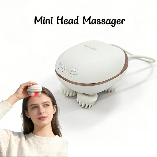 Electric Mini Scalp Head Massager EMS Head Cleaning Massager Waterproof Head Scratcher for Relaxing Scalp & Deep Cleansing