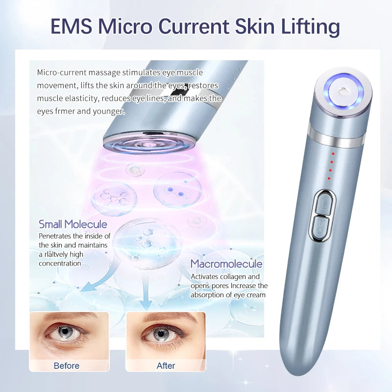 Anti-Aging Eye Beauty Massage Machine Fine Line Wrinkle Removal Vibration Facial Skincare Massager for Eye Area