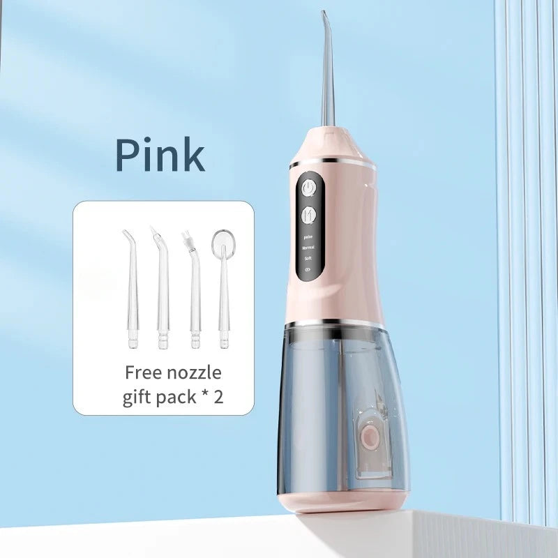 Portable Oral Irrigator 300ML Water Flosser Teeth Whitening Waterproof Dental Care Kit