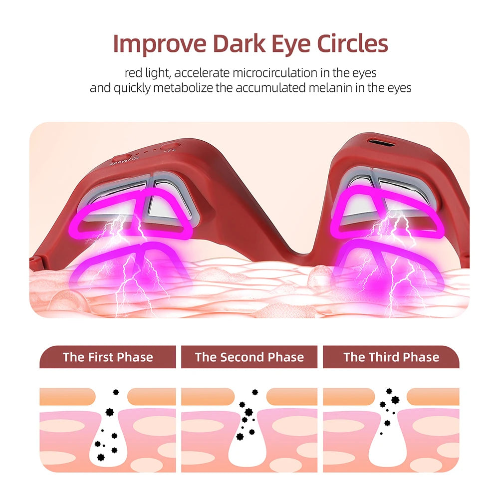 Upgrade Microcurrent Eye Massager EMS Eye Lifting Firming Beauty Device Reduce Dark Circles Eye Care Tool for Men and Women