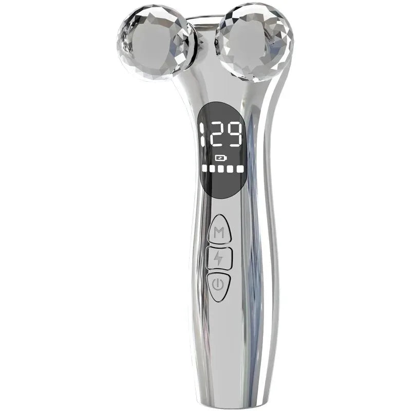 Electric Facial Micro-current Beauty Instrument LED Display Face Lift Roller Massager Skin Tighten Massage Beauty Devices