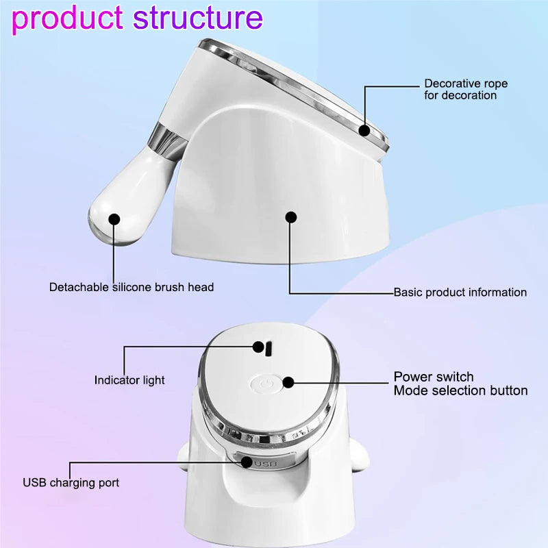 Anti Wrinkle Facial Vibrating Massager Skin Rejuvenation Device 7-Color LED Brightening Firming Eliminate Wrinkle Beauty Machine