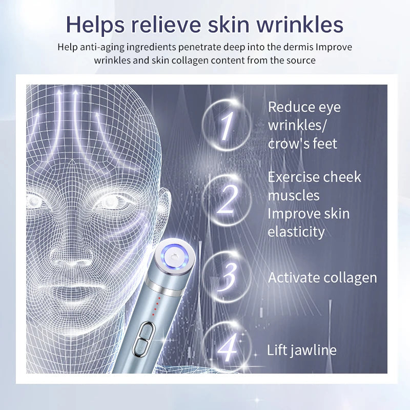 Anti-Aging Eye Beauty Massage Machine Fine Line Wrinkle Removal Vibration Facial Skincare Massager for Eye Area