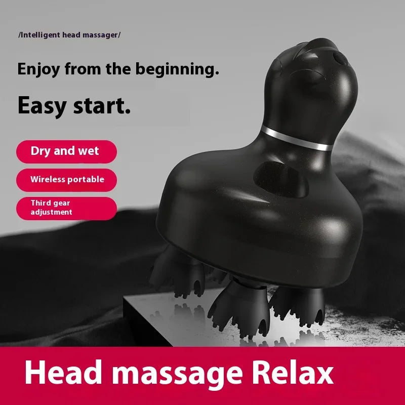 Electric Scalp Massager Hair Kneading Massager Smart Head Massage Scalp 4 Massage Heads Deep Clean and Stress RelaxBody Massager