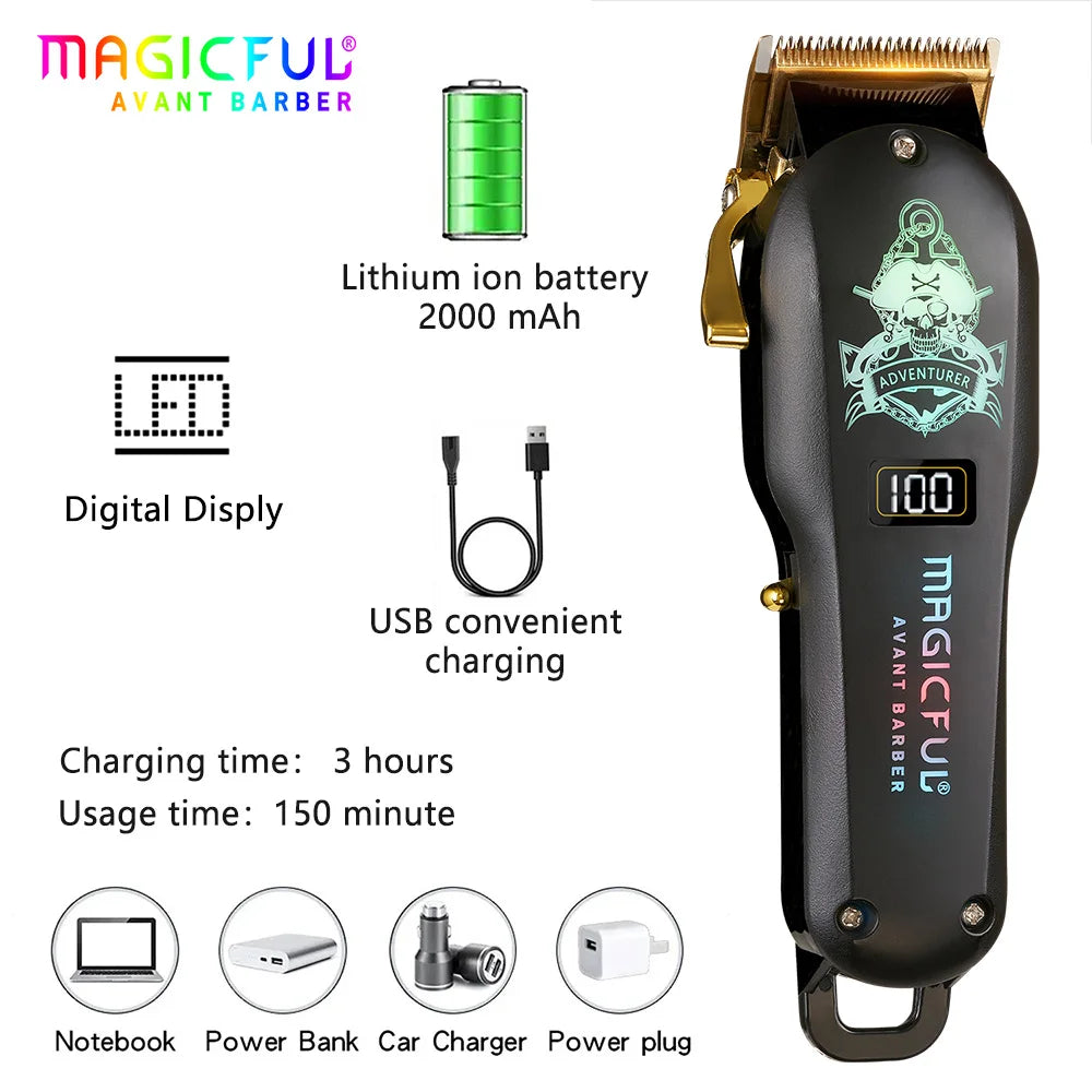 Hair Cutting Machine New Fashion Colorful Hair Clipper Trimmer Men's Beauty Gifts Home Electric Beard Clippers For Men