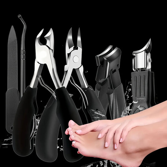 Nail care kit, suitable for growing toenails and thick toenails equipped with nail files cuticle forceps and nail trimming tools