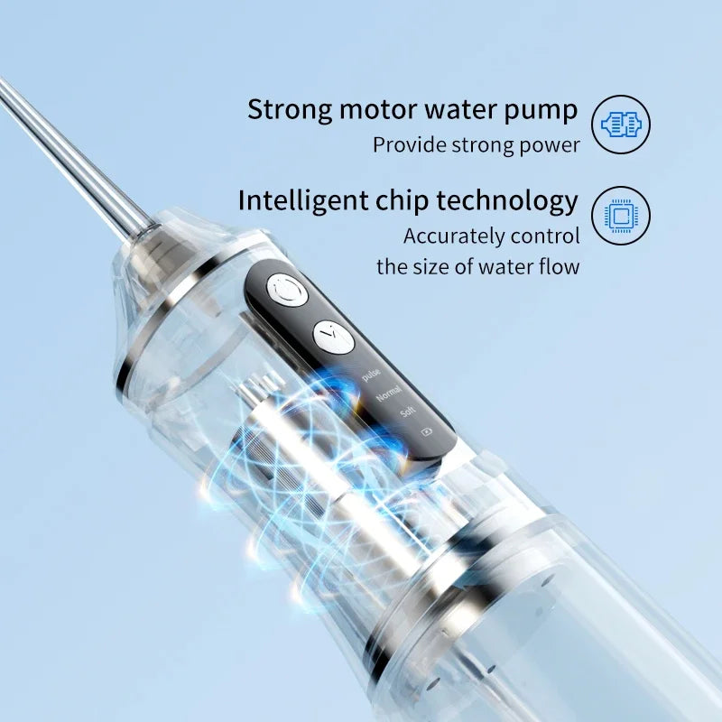Portable Oral Irrigator 300ML Water Flosser Teeth Whitening Waterproof Dental Care Kit