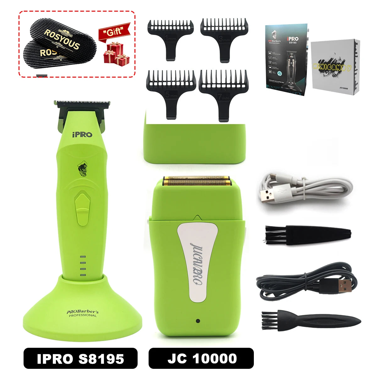 Hair Clippers Professional Kit Brushless Motor DLC Blade 10000RPM Professional Hair Cutting Machine Men's Barber Machine
