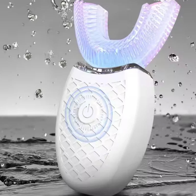 Soft Bristle U Shape Smart Teeth Whitening Waterproof Profesional Rechargeable Automatic Tooth Brush Set