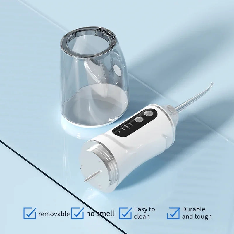 Portable Oral Irrigator 300ML Water Flosser Teeth Whitening Waterproof Dental Care Kit