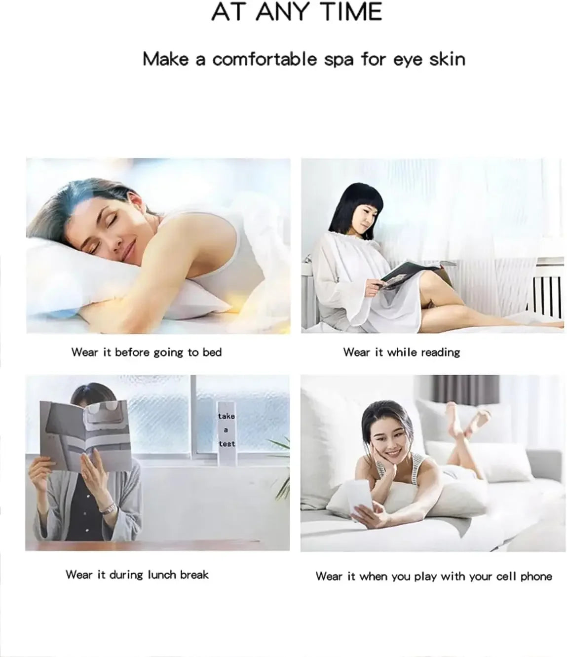 3D Eye Beauty Instrument Micro-Current Pulse Eye Relax Reduce Wrinkles and Dark Circle Remove Eye Bags Massager Beauty Tool