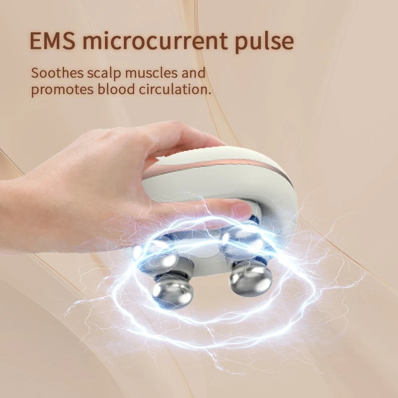 Electric Mini Scalp Head Massager EMS Head Cleaning Massager Waterproof Head Scratcher for Relaxing Scalp & Deep Cleansing