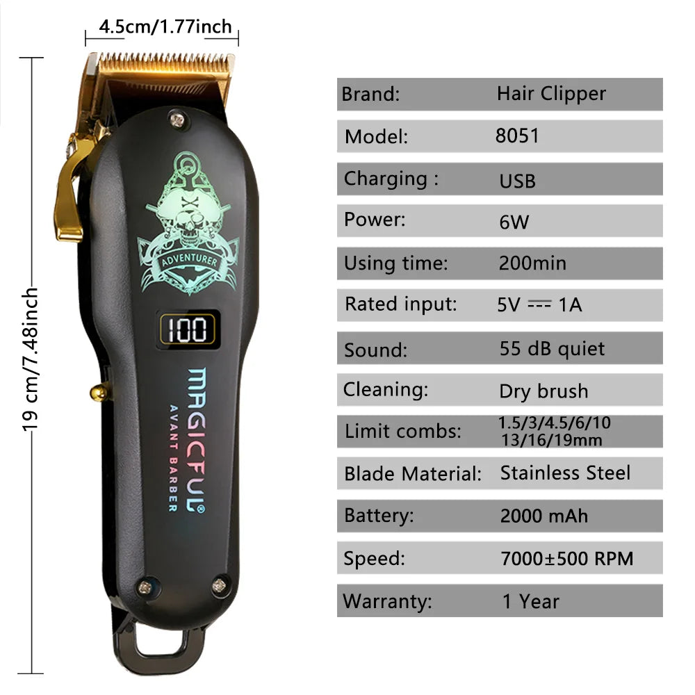 Hair Cutting Machine New Fashion Colorful Hair Clipper Trimmer Men's Beauty Gifts Home Electric Beard Clippers For Men