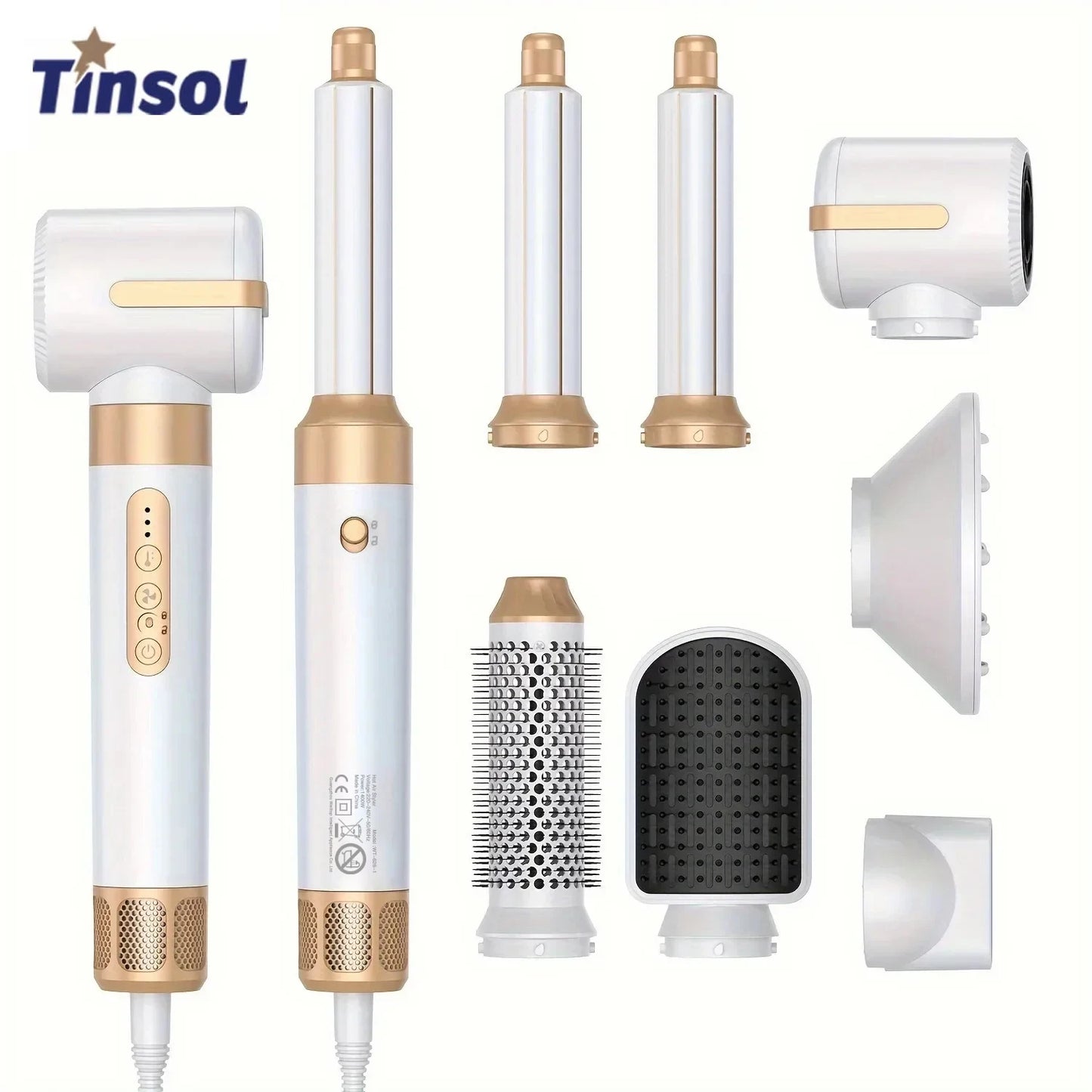 Tinsol 7-en-1 Air Styler & Sèche-Cheveux — Coiffure Professionnelle à Domicile