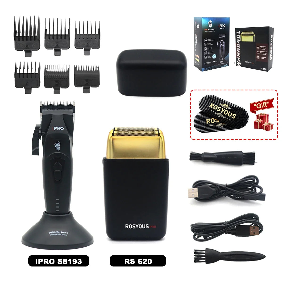 Hair Clippers Professional Kit Brushless Motor DLC Blade 10000RPM Professional Hair Cutting Machine Men's Barber Machine