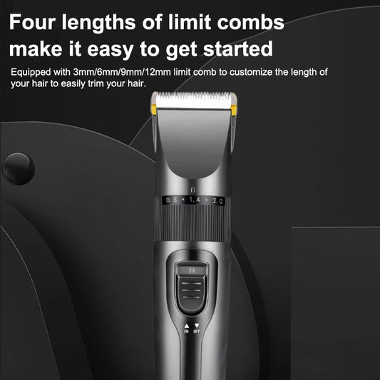 Electric Hair Clipper Men's Professional Hair Clipper Ceramic Blade Household Low Noise Trimmer USB Charging Men's Haircut Tools