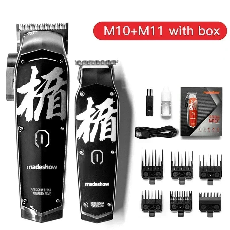 MADESHOW M10 M11 Hair Clippers for Men Professional -Cordless Hair Trimmer Set for Barbers Premium Gift Hair Clipper Kit