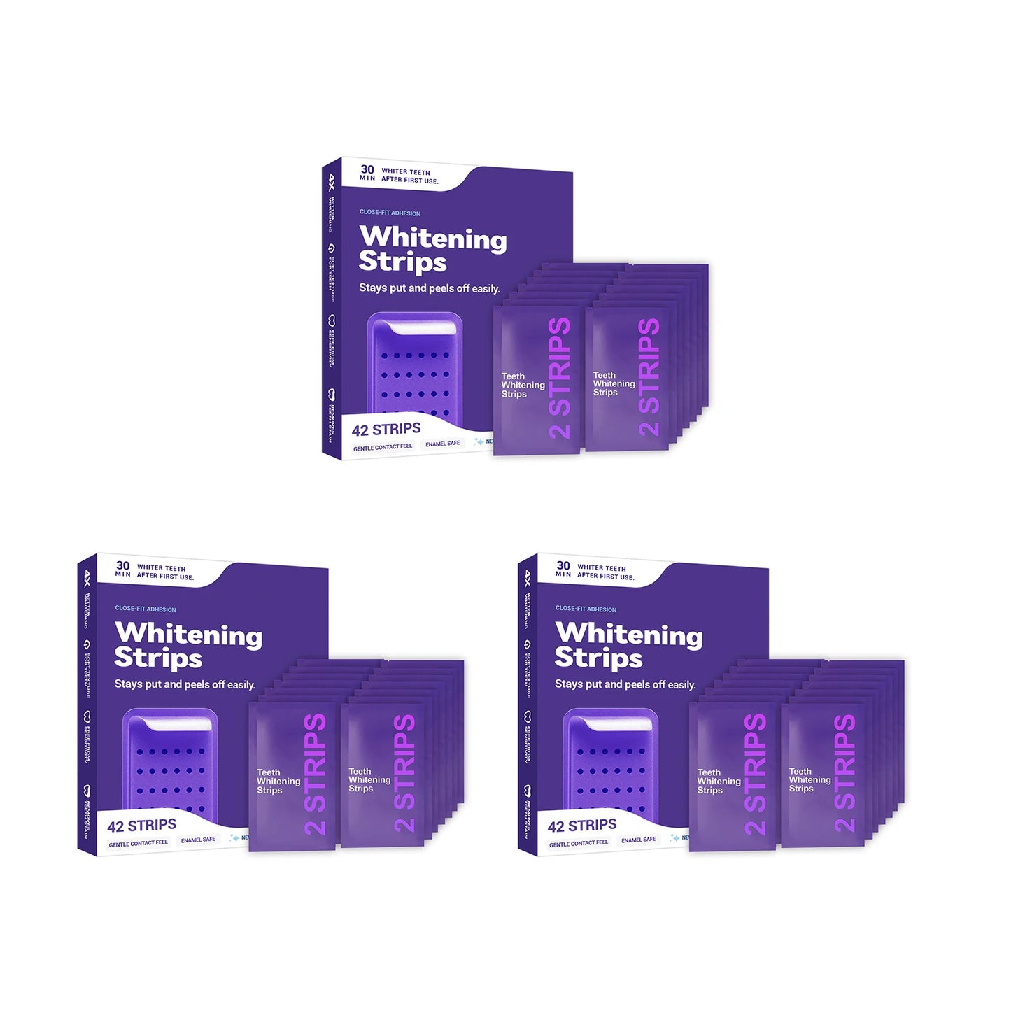 Purple Teeth Whitening Strip Fresh Breath Removing Yellow Stains Cleaning Dental Bleaching Brightening Patch Oral Care Daily Use