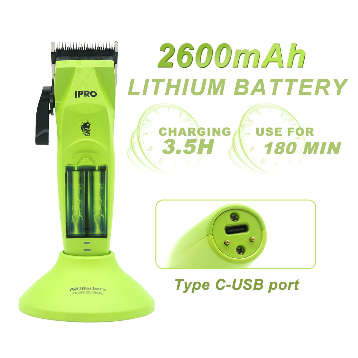 Hair Clippers Professional Kit Brushless Motor DLC Blade 10000RPM Professional Hair Cutting Machine Men's Barber Machine