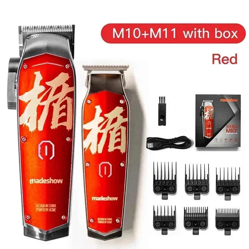 MADESHOW M10 M11 Hair Clippers for Men Professional -Cordless Hair Trimmer Set for Barbers Premium Gift Hair Clipper Kit
