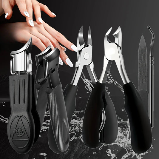 Nail care kit, suitable for growing toenails and thick toenails equipped with nail files cuticle forceps and nail trimming tools